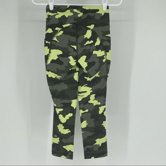 LULULEMON NWT SWIFT SPEED HIGH RISE CROP 21” LEGGINGS 0 2 12 14 HERITAGE Camo - Picture 7 of 11
